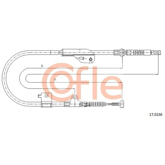 17.0236 Cable, parking brake