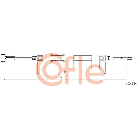10.4744 Cable, parking brake
