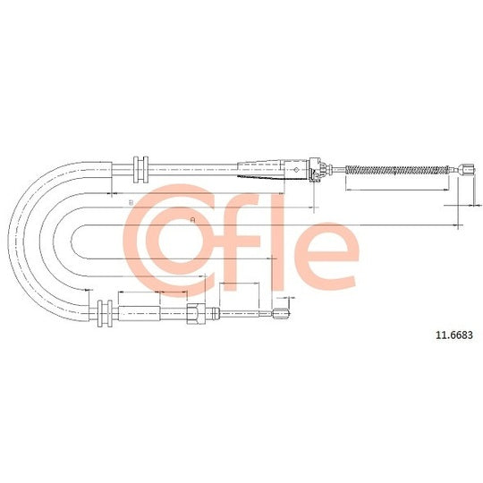 11.6683 Cable, parking brake