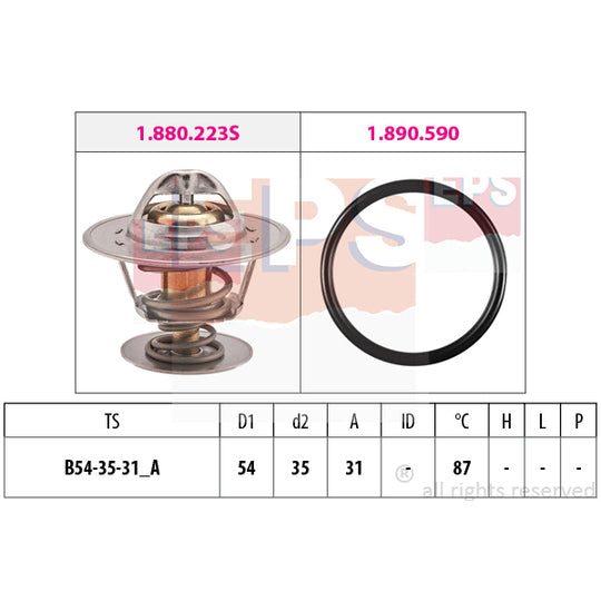 1.880.432 Thermostat, coolant