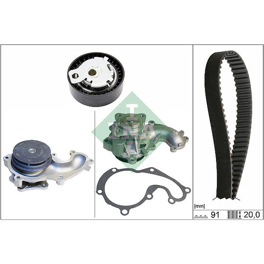 530 0142 30 Water Pump & Timing Belt Set