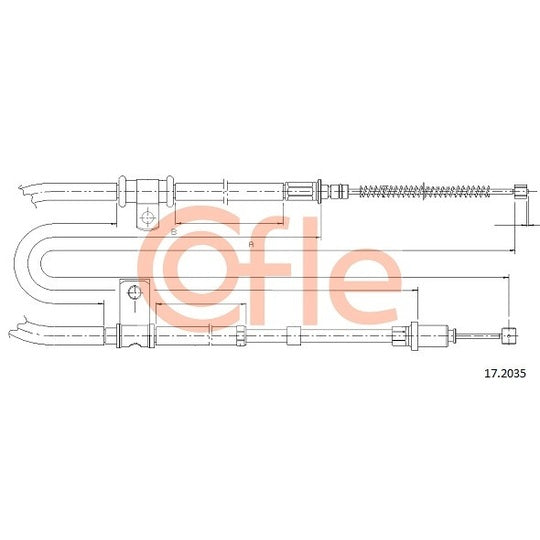 17.2035 Cable, parking brake