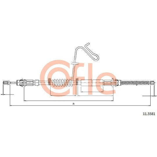 11.5581 Cable, parking brake