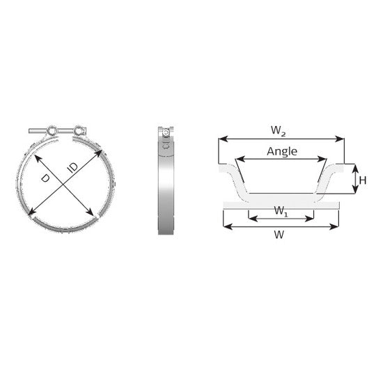 44805 Clamp, exhaust system