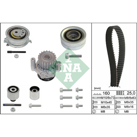 530 0550 32 Water Pump & Timing Belt Set