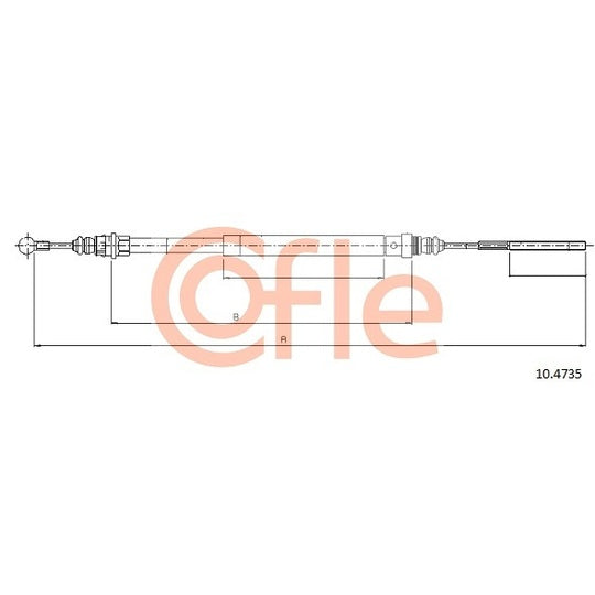 10.4735 Cable, parking brake