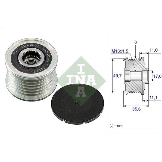 535 0086 10 Alternator Freewheel Clutch