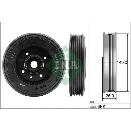 544 0158 10 Belt Pulley, crankshaft