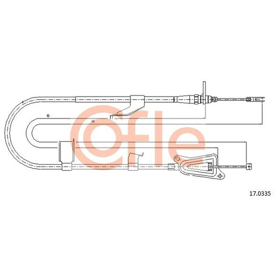 17.0335 Cable, parking brake