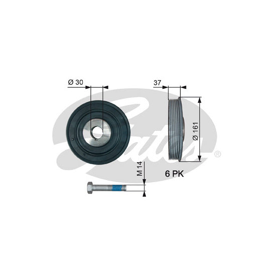 TVD1002A Belt Pulley, crankshaft