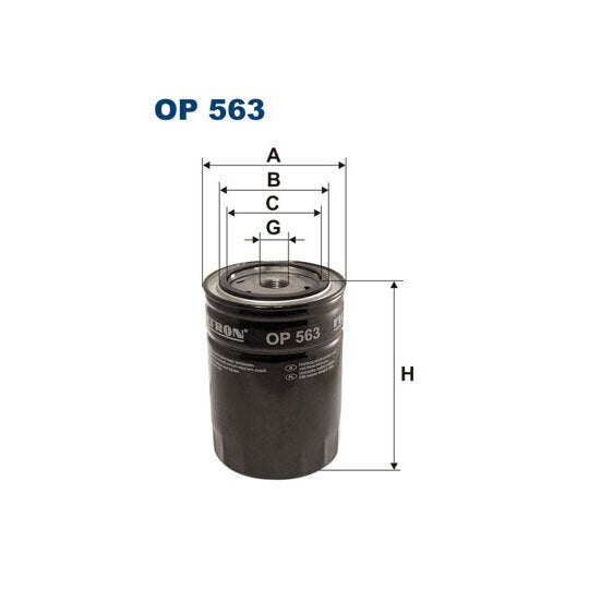 OP 563 Oil filter