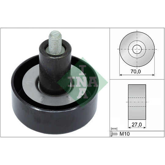 532 0657 10 Deflection/Guide Pulley, v-ribbed belt
