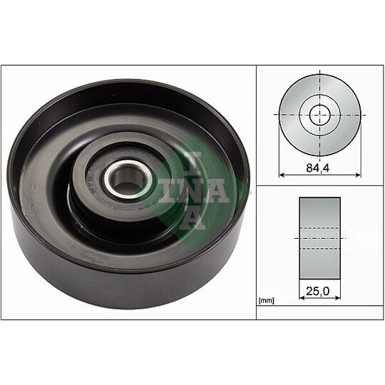 532 0827 10 Deflection/Guide Pulley, v-ribbed belt