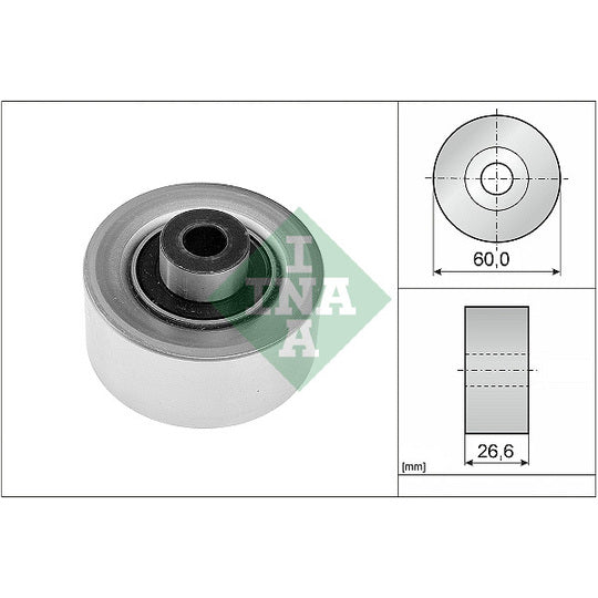 532 0311 10 Deflection/Guide Pulley, v-ribbed belt