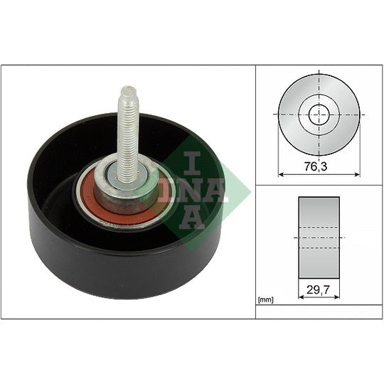 532 0651 10 Deflection/Guide Pulley, v-ribbed belt