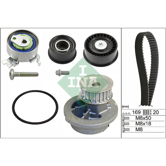 530 0078 30 Water Pump & Timing Belt Set