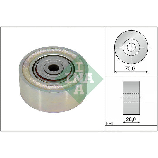 532 0934 10 Deflection/Guide Pulley, v-ribbed belt