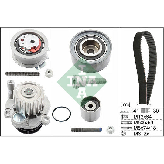 530 0463 30 Water Pump & Timing Belt Set