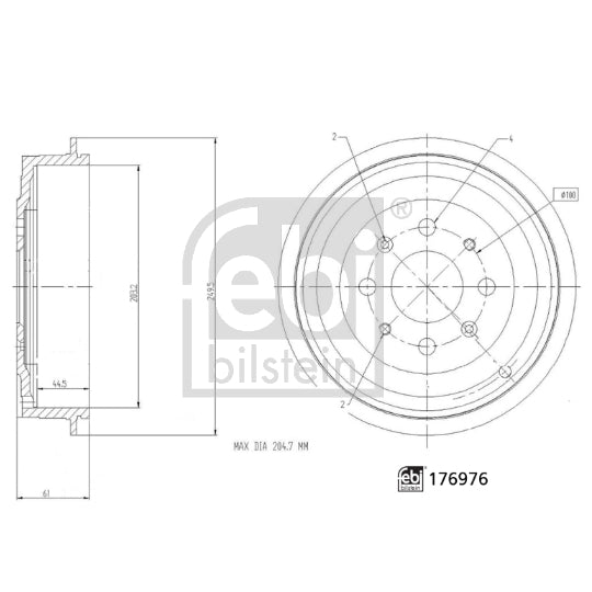 176976 Brake Drum