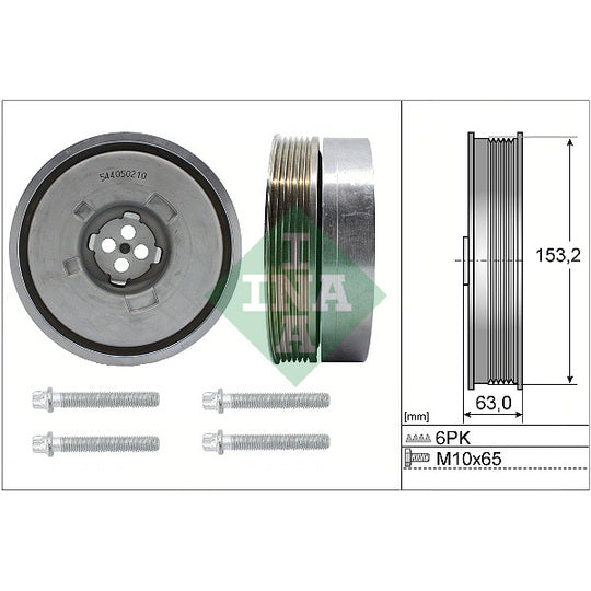 544 0502 20 Belt Pulley Set, crankshaft
