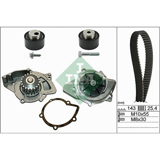 530 0368 30 Water Pump & Timing Belt Set