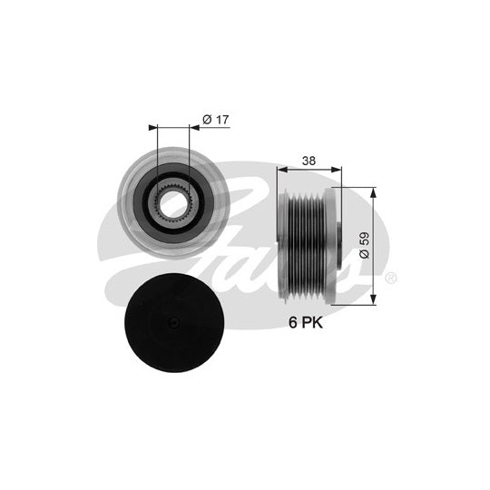 OAP7282 Alternator Freewheel Clutch