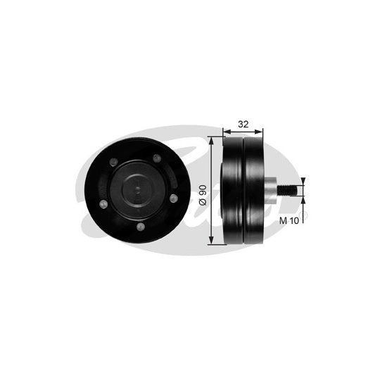 T36187 Deflection/Guide Pulley, v-ribbed belt