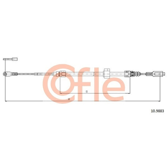 10.9883 Cable, parking brake