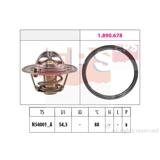 1.880.787 Thermostat, coolant