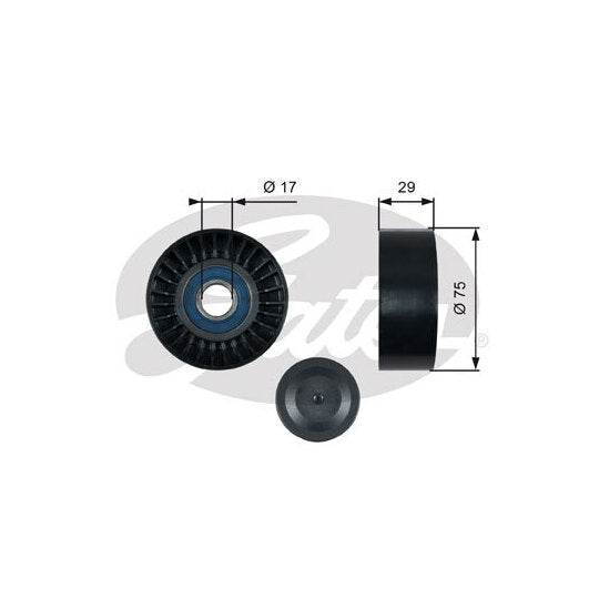 T36462 Deflection/Guide Pulley, v-ribbed belt