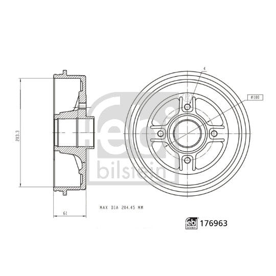 176963 Brake Drum