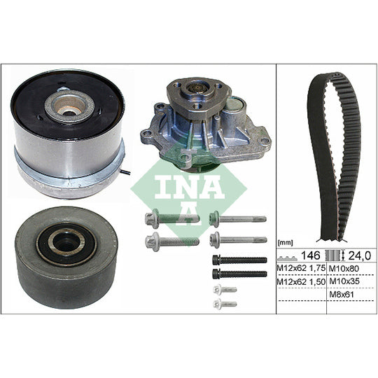 530 0724 30 Water Pump & Timing Belt Set