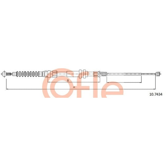 10.7434 Cable, parking brake