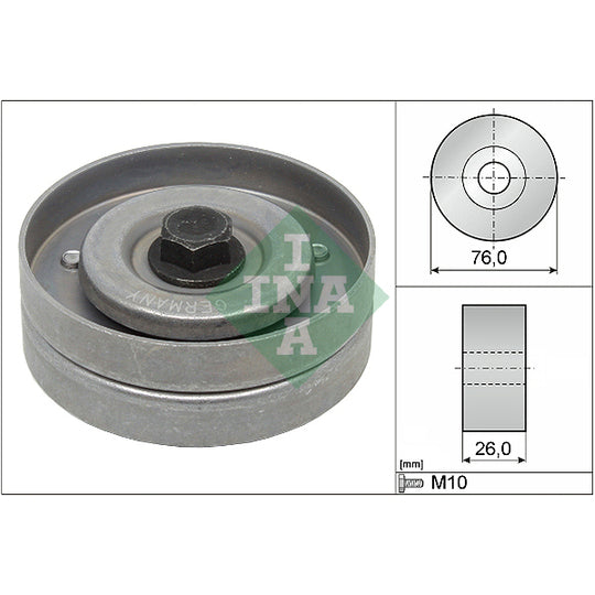 532 0402 30 Deflection/Guide Pulley, v-ribbed belt