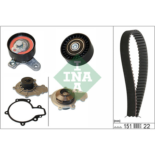 530 0572 30 Water Pump & Timing Belt Set