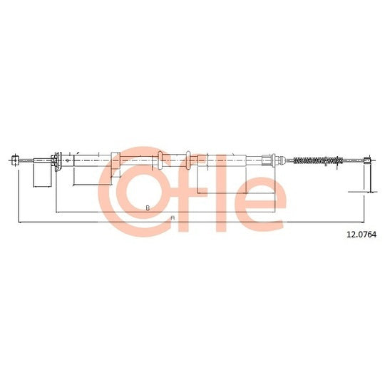 12.0764 Cable, parking brake