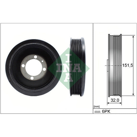 544 0123 10 Belt Pulley, crankshaft