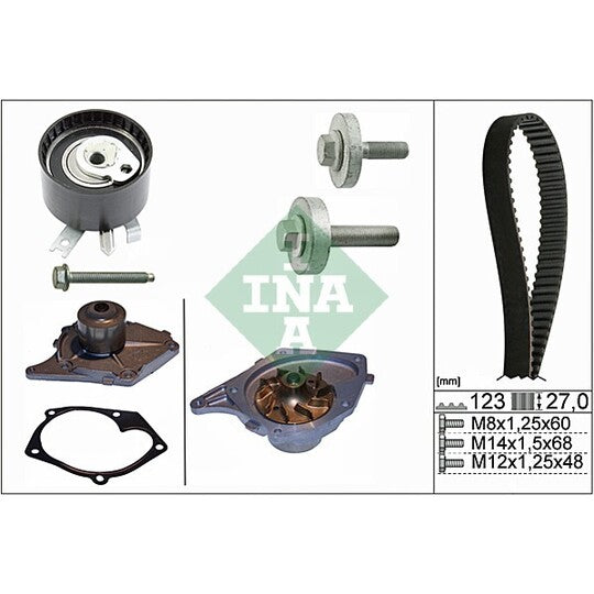 530 0197 30 Water Pump & Timing Belt Set