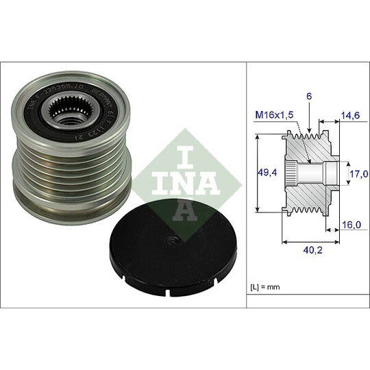 535 0001 10 Alternator Freewheel Clutch