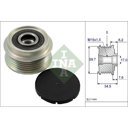 535 0034 10 Alternator Freewheel Clutch