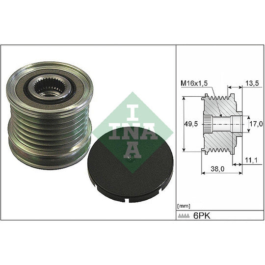 535 0166 10 Alternator Freewheel Clutch