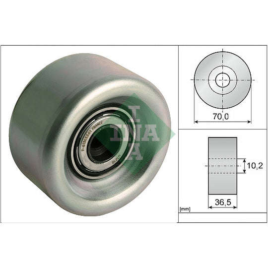 532 0918 10 Deflection/Guide Pulley, v-ribbed belt