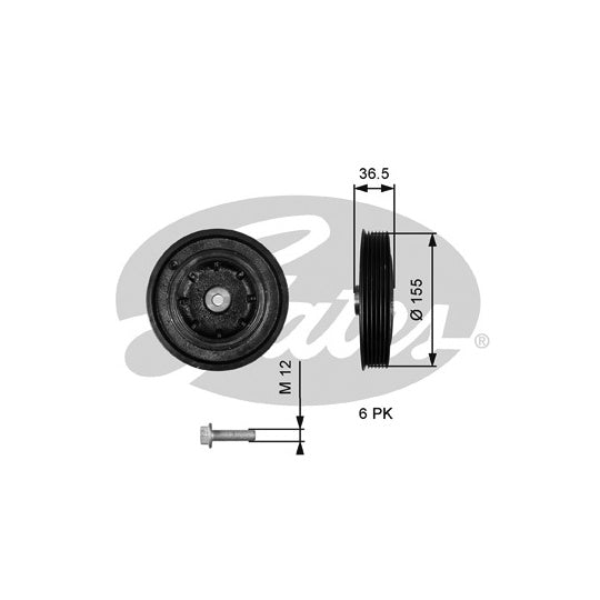 TVD1128A Belt Pulley, crankshaft