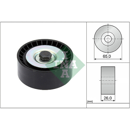 532 0916 10 Deflection/Guide Pulley, v-ribbed belt