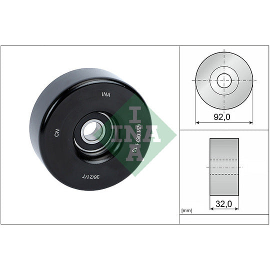 531 0571 10 Tensioner Pulley, v-ribbed belt