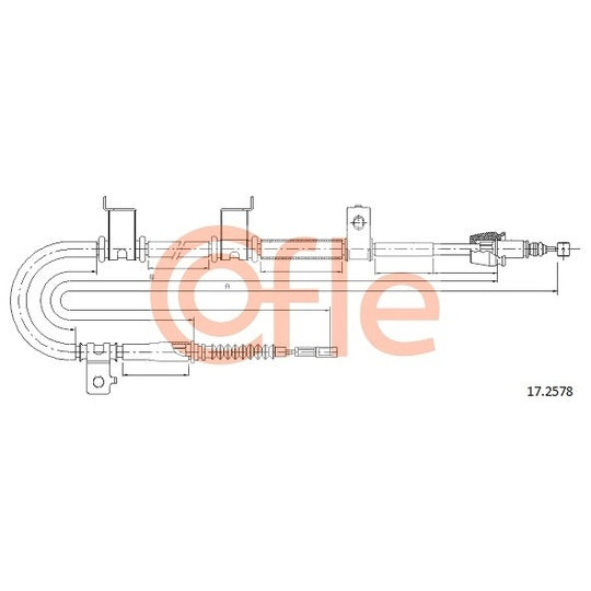 17.2578 Cable, parking brake