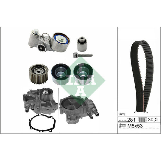 530 0563 30 Water Pump & Timing Belt Set