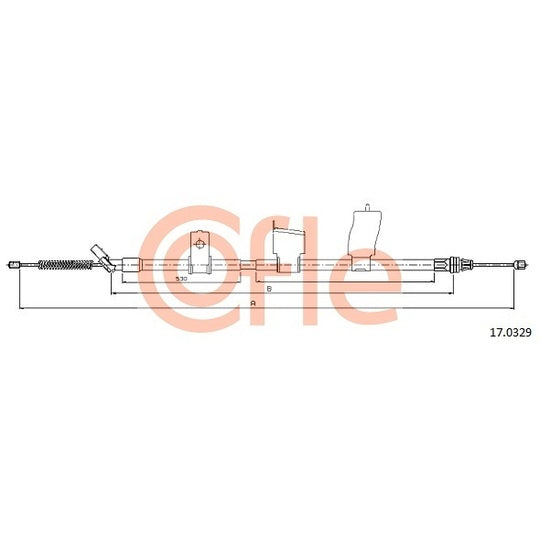 17.0329 Cable, parking brake