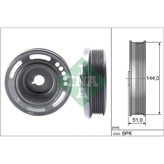 544 0168 10 Belt Pulley, crankshaft