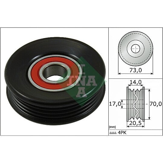 531 0853 10 Tensioner Pulley, v-ribbed belt